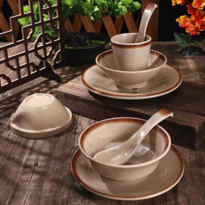 Vintage melamine dinnerware sets for home and restaurant