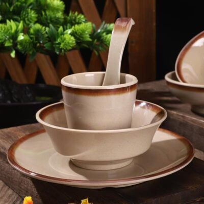Vintage melamine dinnerware sets for home and restaurant