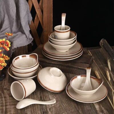 Vintage melamine dinnerware sets for home and restaurant
