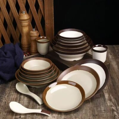 Restaurant vintage melamine dinnerware sets collection