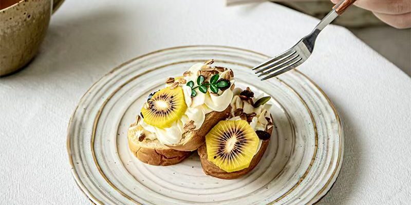 Vintage restaurant western steak dessert ceramic plates dinnerware